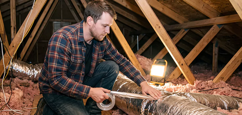 Attic Duct Sealing and Insulation in Cumberland